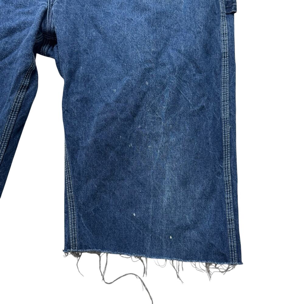 Vintage BIG SMITH Cutoff Denim Overalls Size 42 Mens Made in USA *READ* Cotton - Picture 8 of 9